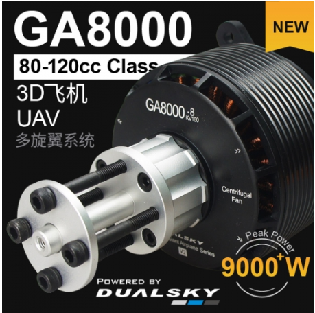 Dualsky GA8000.8, 160KV, 4 skrues system.