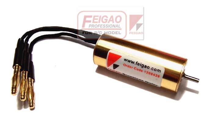 Feigao 120L-5300KV børsteløs motor, aksel 1,5mm