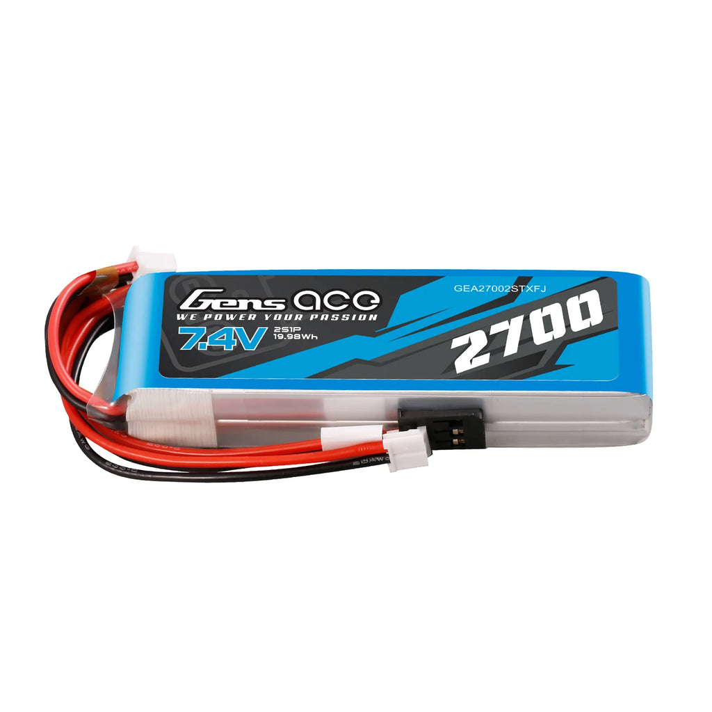 Gens ace 2S 2700mAh 7.4V Lipo sender/modtager-batteri.