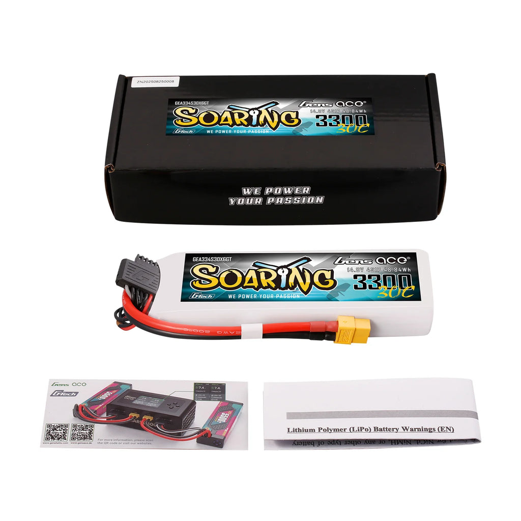 Gens ace G-Tech Soaring 4S 3300mAh 14.8V 30C XT60
