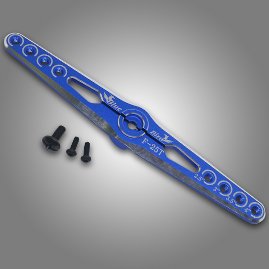 Alu. servo dobbeltarm, 4,0". Blå