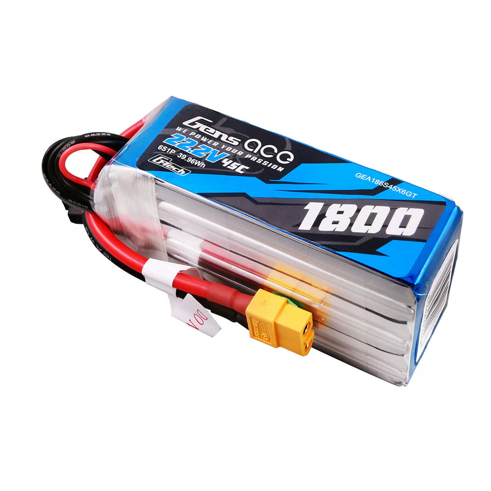 Gens Ace G-Tech 6S 1800mAh 22.2V 45C med XT60