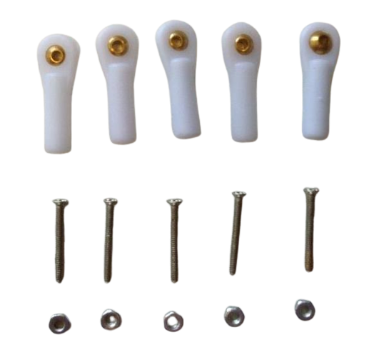 Kuglelink til M2 gevind og M2 skrue, 5 stk