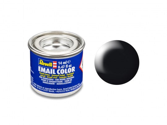 Revell Enamel maling, Black, Silk, 14ml, RAL 9005