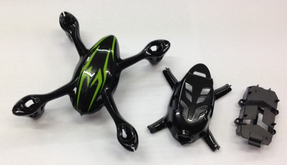 Krop til Hubsan X4C, Sort/Grøn