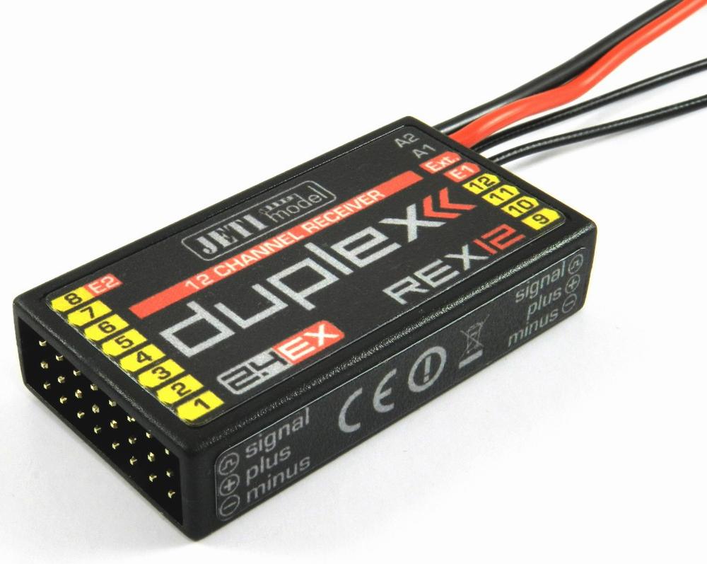 Jeti Duplex REX R12 modtager, 2,4 GHz