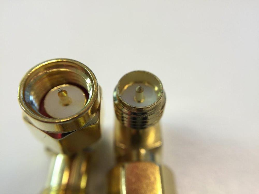 RP-SMA jack til SMA plug vinkel adapter