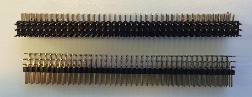 Break out vinkel-pins 3x40 pins, 2 stk