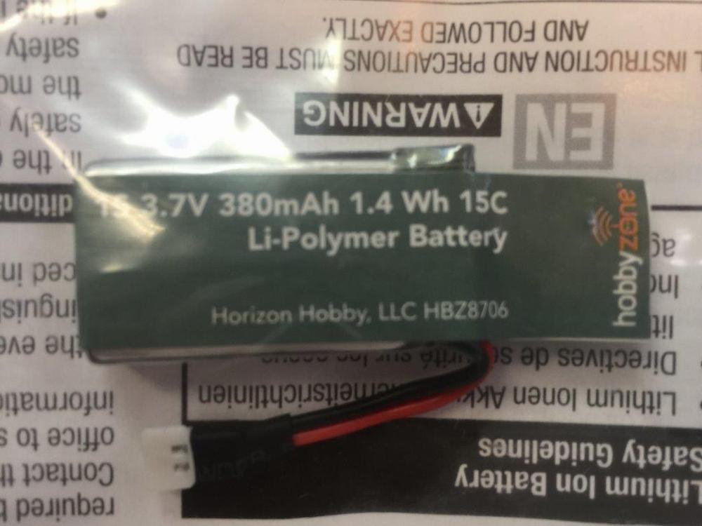 Batteri 380mAh til Hobbyzone Zugo