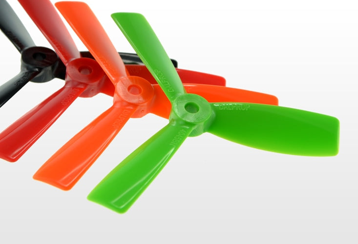 DALPROP 3-bladet 4x4,5BN Orange eller Sort plastik propelsæt, 2 stk. CW og 2 stk. CCW.