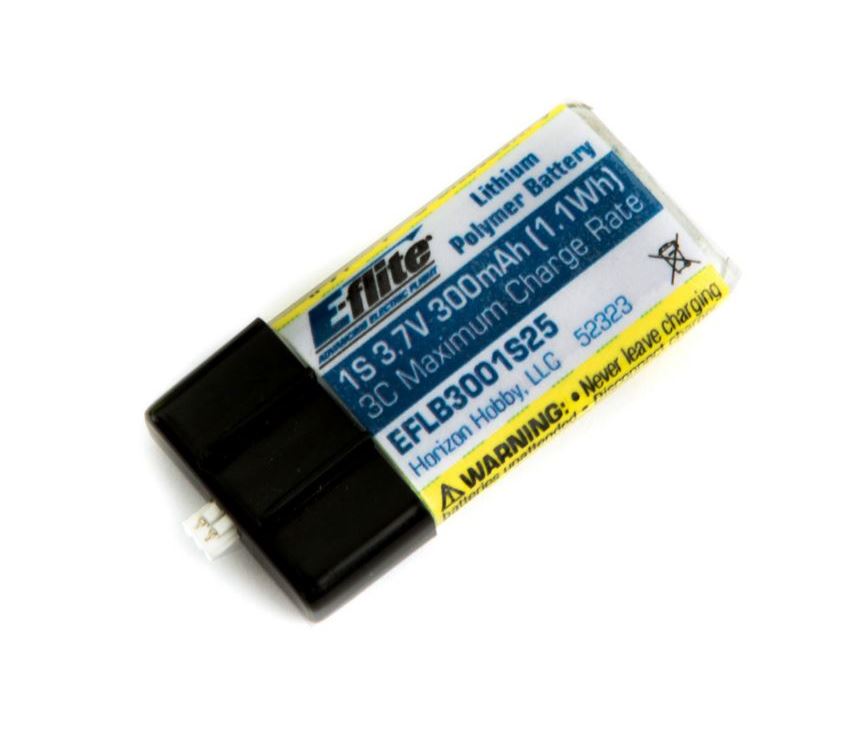 300mAh-1s LiPo til UMX B-25 med flere