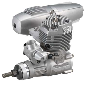 OS 55 AX 2-takt Metanolmotor, 8,93ccm med lyddæmper.