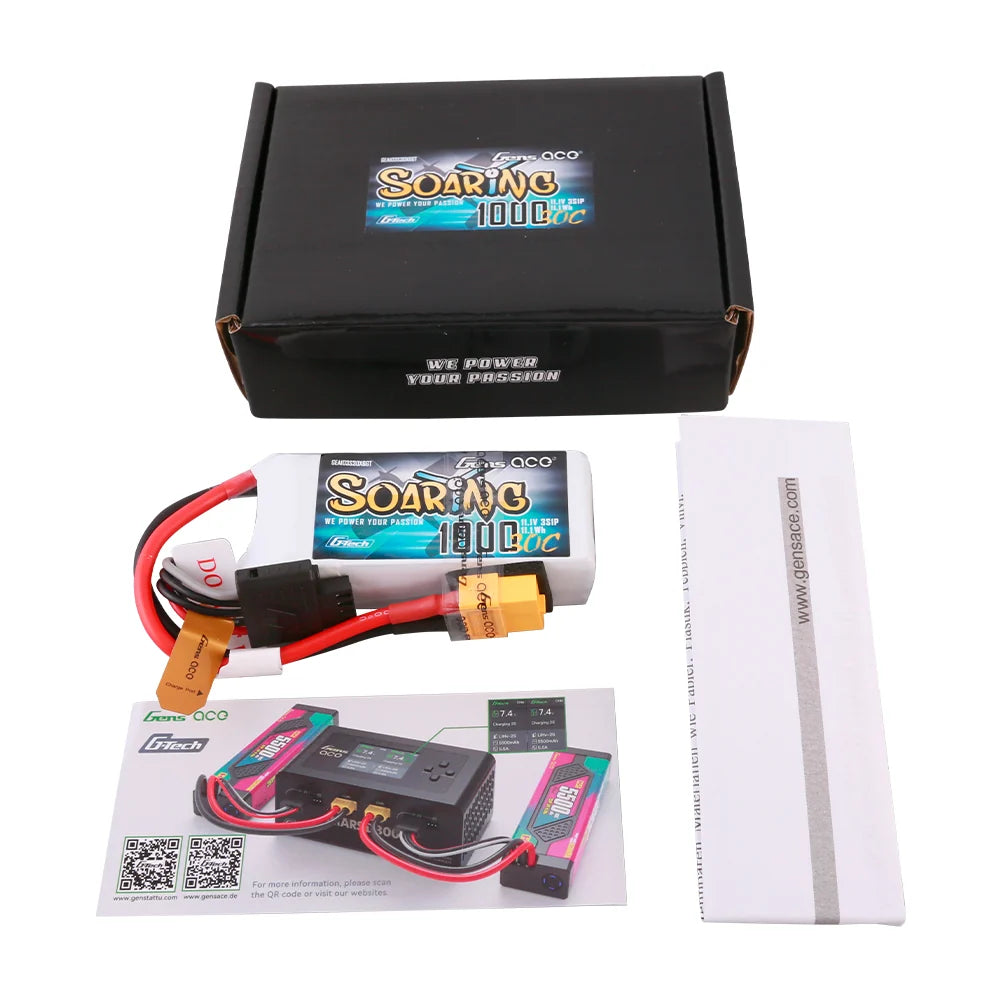 Gens ace G-Tech Soaring 3S 1000mAh 11.1V 30C XT60