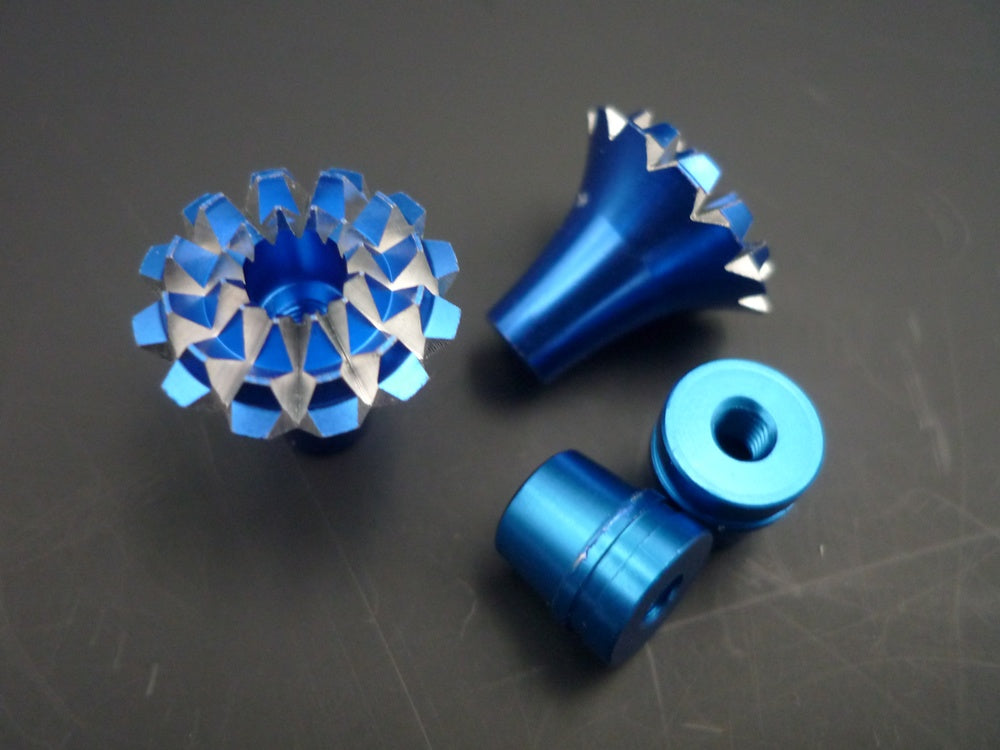 Alu M4 Gimbal Stick Ends Lotus Blue