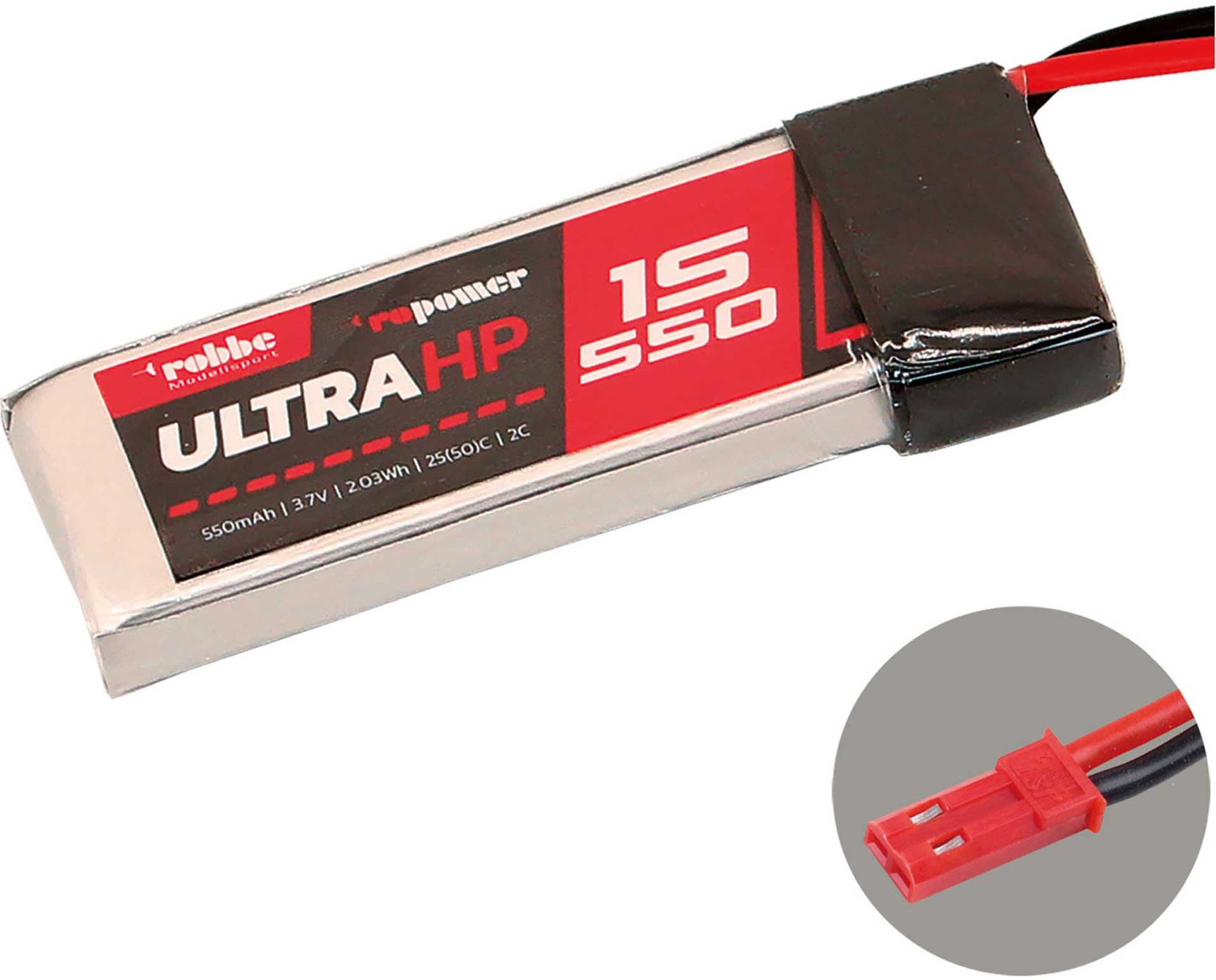 POWER ULTRA HP 550mAh 3,7 Volt 1S 25(50)C Lipo Batteri
