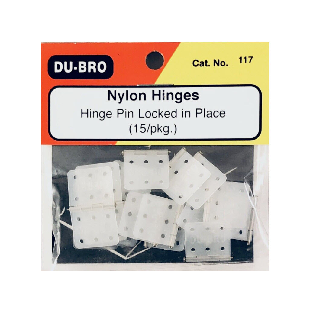 DU-BRO Nylon hængsler 16x28mm, 15 stk.
