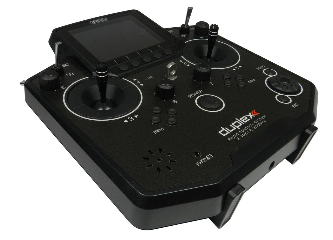 Jeti DS12 sender, sort 2,4 GHz, Mode 2. Bestillingsvare