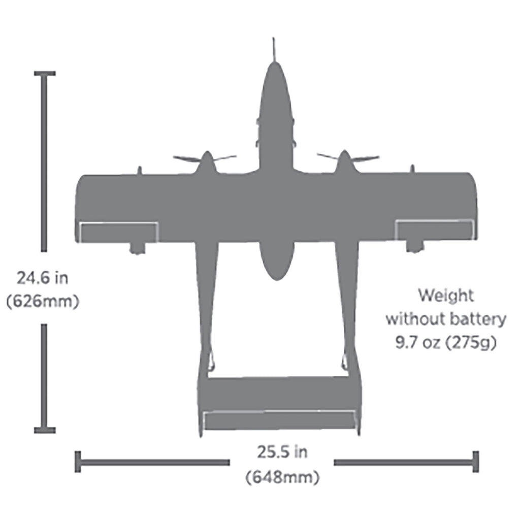 Micro OV-10 Bronco 645mm BNF Basic with AS3X and SAFE Select