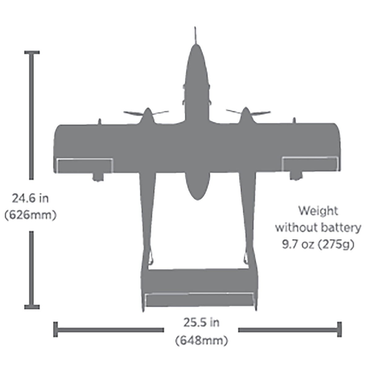 Micro OV-10 Bronco 645mm BNF Basic with AS3X and SAFE Select