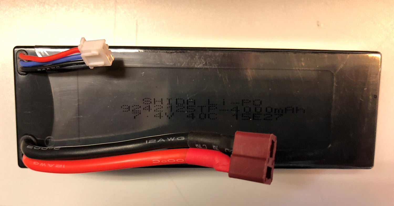 Lithium batteri, 4000mAh-2S, passer blandt andet til 1:10 4WD Short Course Truck.