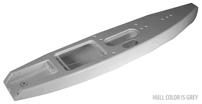 Skrog til Dragon Force DF65 V6 sejlbåd, Grå.