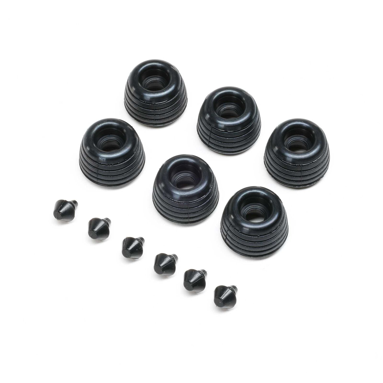 Rubber Lean Bar Wheels & Stops (6): PM-SM/MX