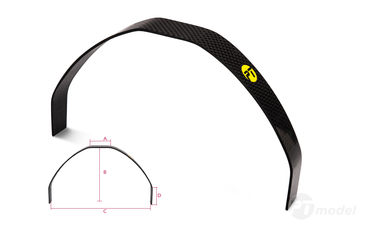 Kulfiber landingsstel til modeller op til ca. 1300 g.