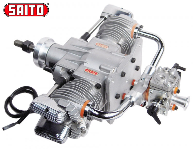 Saito FG-57TS 57cc 4-takt Bensin boksermotor.