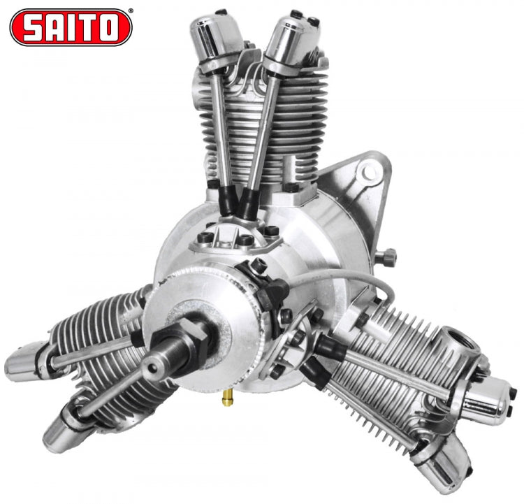 Saito FG-60R3 60cc 4-takt 3-cyl Bensin stjernemotor.