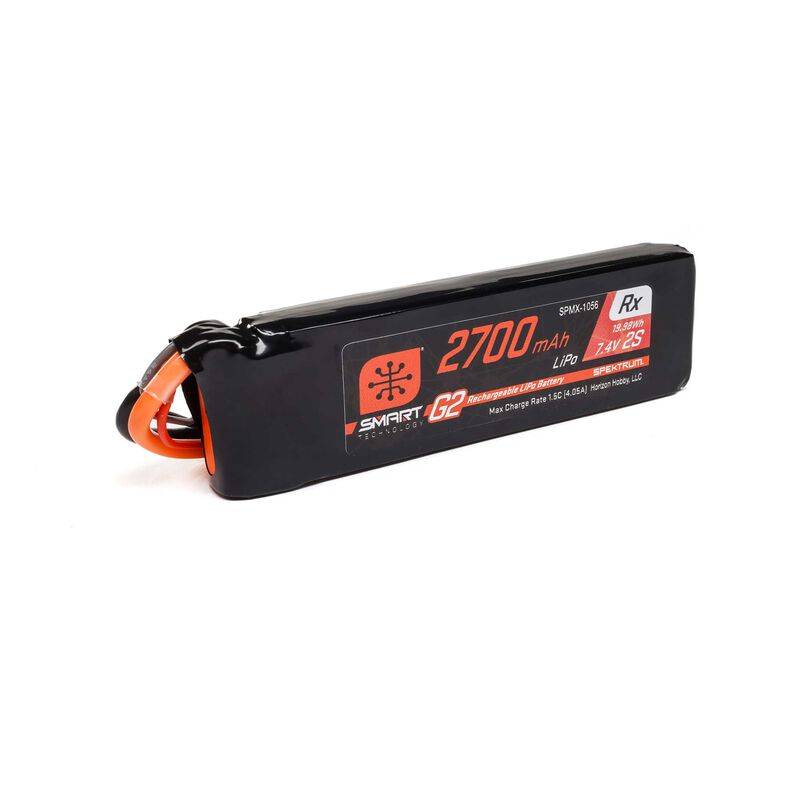 7.4V 2700mAh 2S 15C Smart G2 LiPo Receiver Battery: IC3