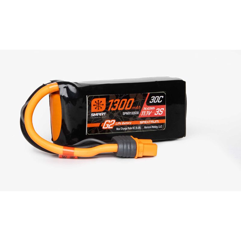 11.1V 1300mAh 3S 30C Smart LiPo G2: IC3.