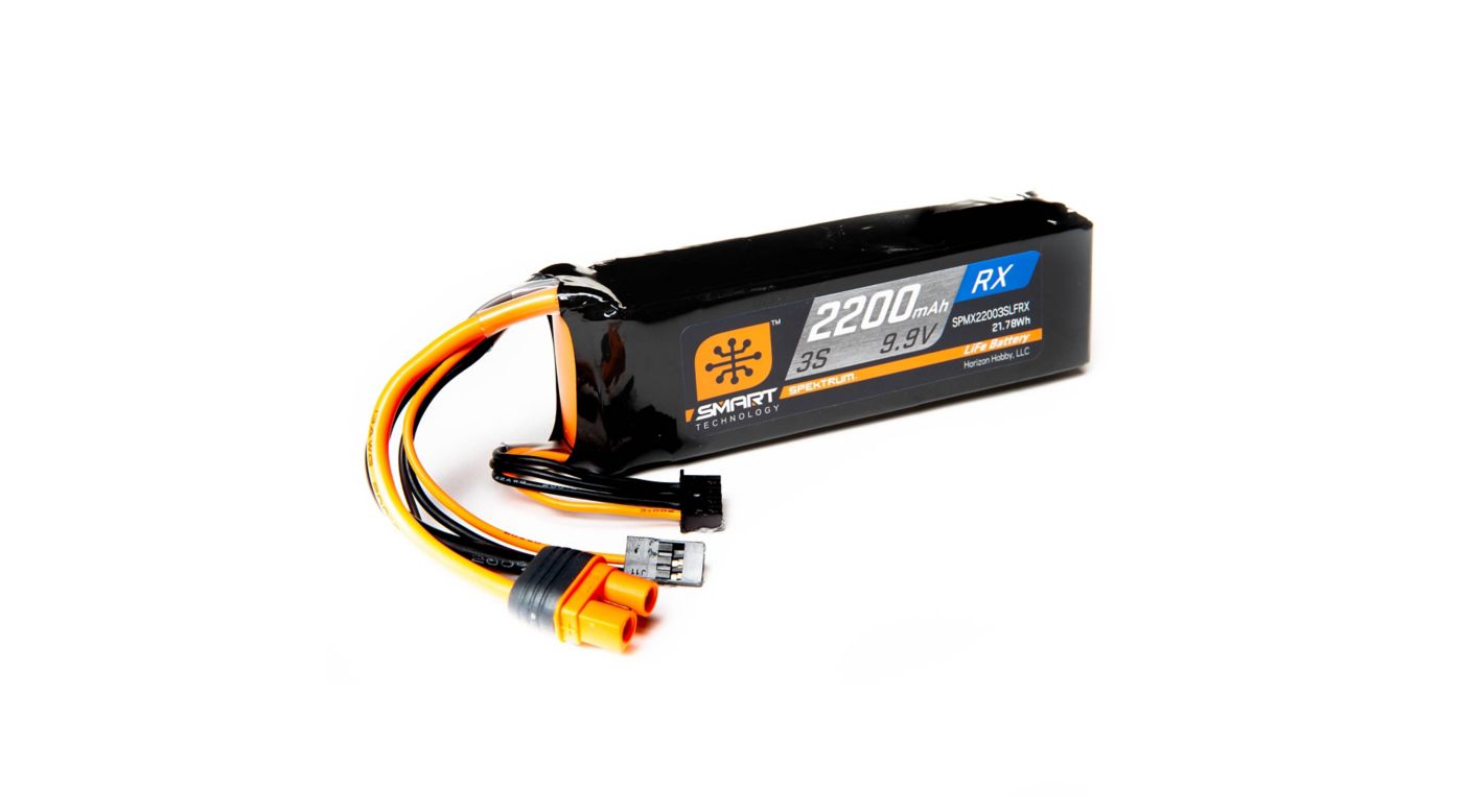 2200mAh 3S 9.9V Smart LiFe ECU Battery Pack: Universal Receiver, IC3. BESTILLINGSVARE.