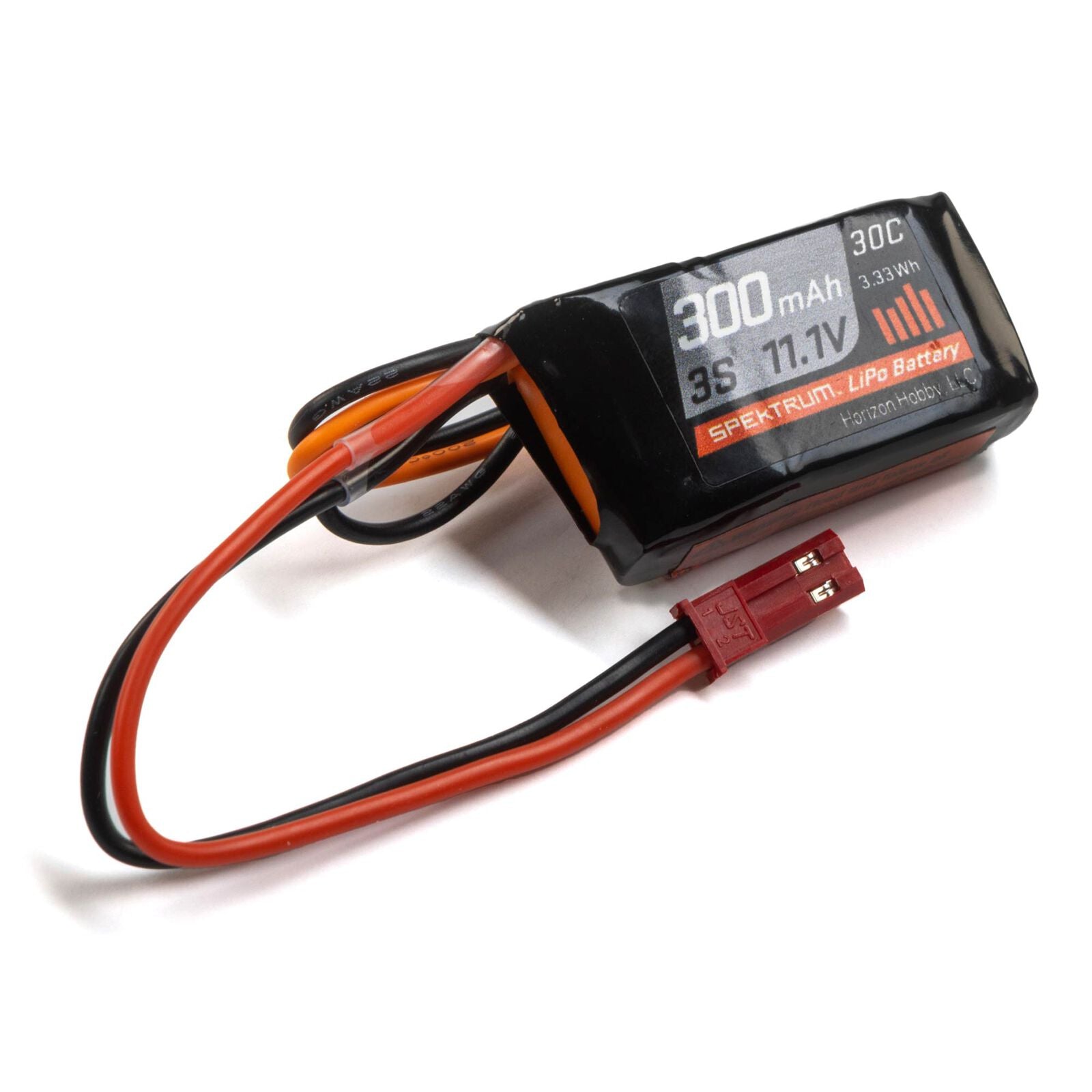 Spektrum 11.1V 300mAh 3S 30C batteri med JST stik.