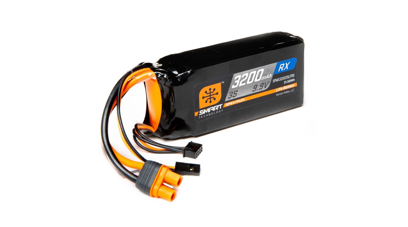 9.9V 3200mAh 3S 15C Smart LiFe ECU Battery: Universal Receiver, IC3. BESTILLINGSVARE.