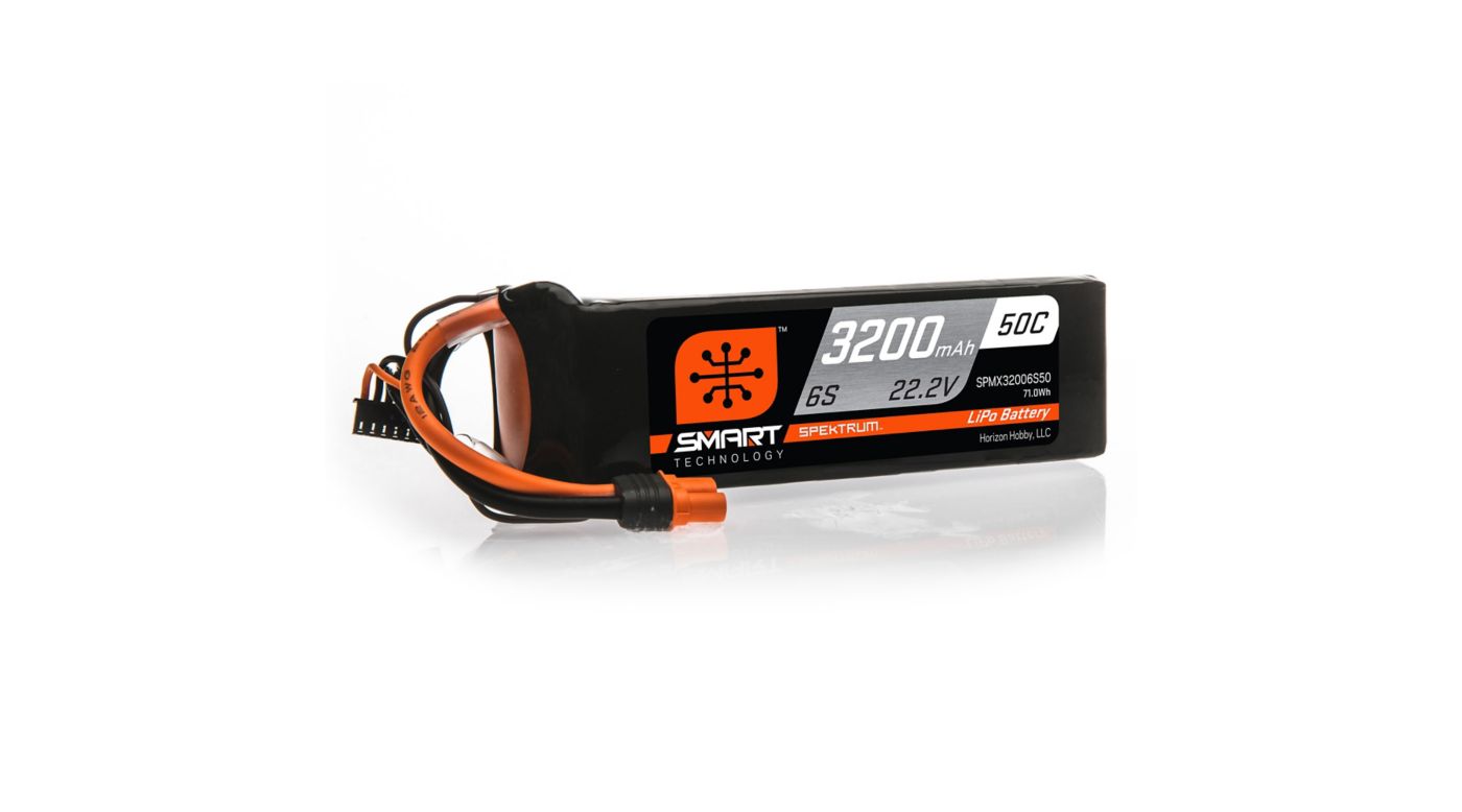 22.2V 3200mAh 6S 50C Smart LiPo Battery: IC3. BESTILLINGSVARE.