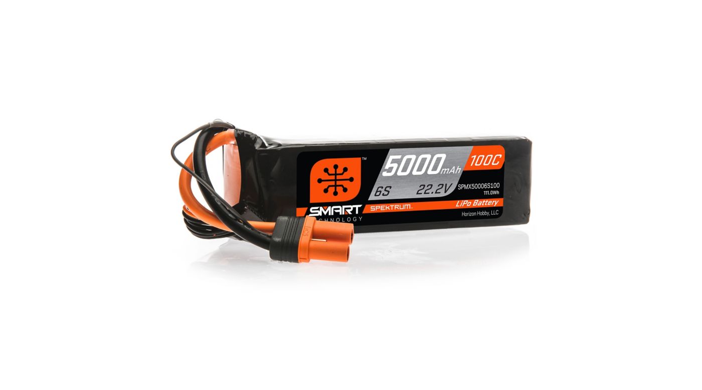 22.2V 5000mAh 6S 100C Smart LiPo Battery: IC5. BESTILLINGSVARE.