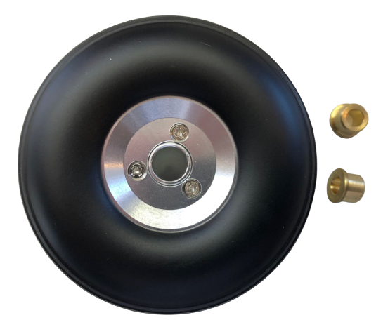 Hjul med alu. nav, diameter 69mm, 1 stk.