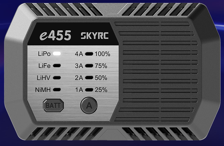 SkyRC e455 AC lader med 1 kanal. 1 x 50W.