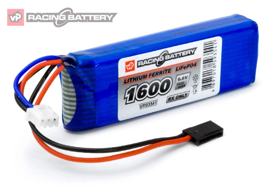 1600mAh Li-Fe batteri, 6,6 Volt. Fladt