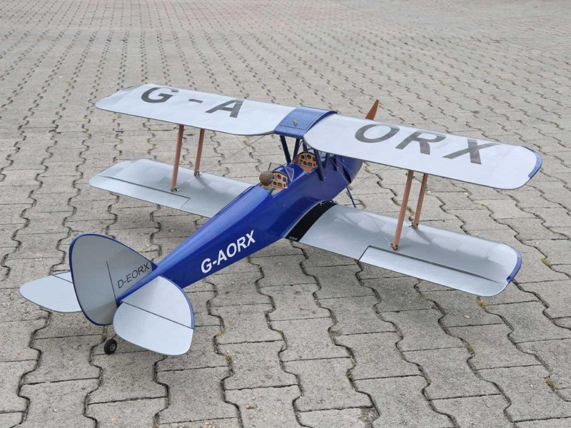 Tiger Moth 1400mm- VQ-Models Blå