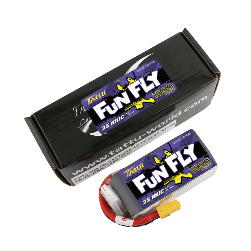 TATTU Funfly 3S 1550mAh 11.1V 100C med XT60 Stik