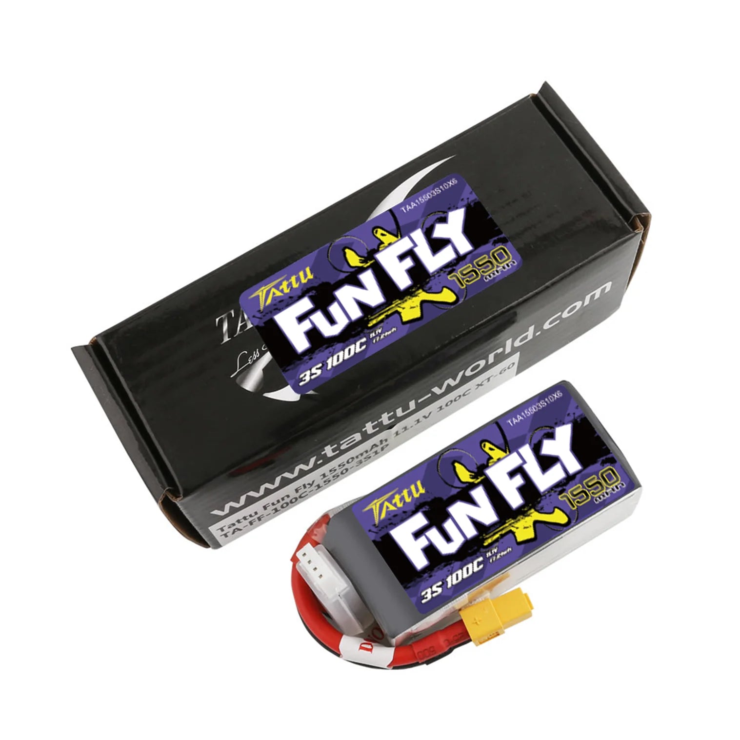 TATTU Funfly 3S 1550mAh 11.1V 100C med XT60 Stik