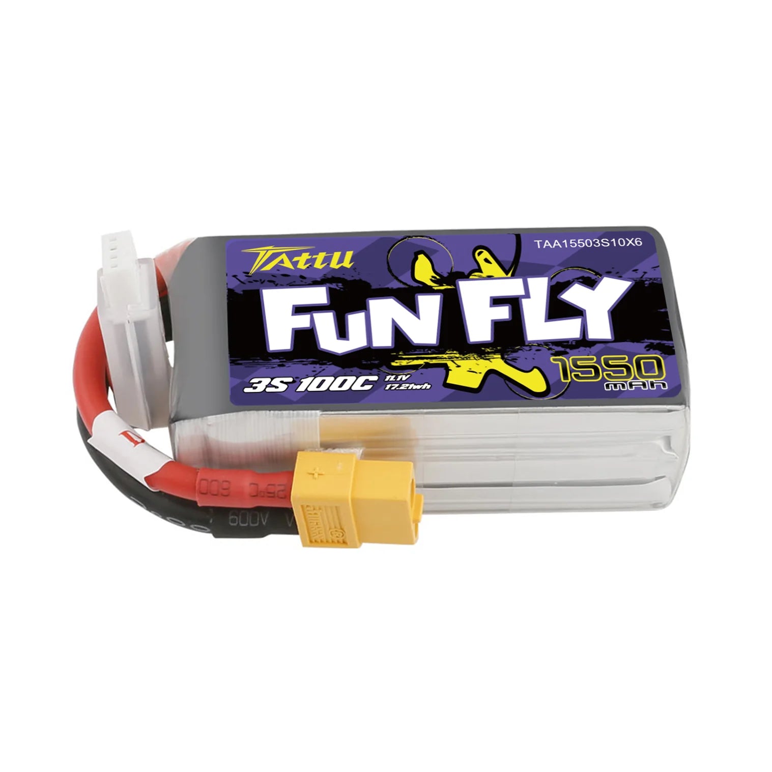 TATTU Funfly 3S 1550mAh 11.1V 100C med XT60 Stik