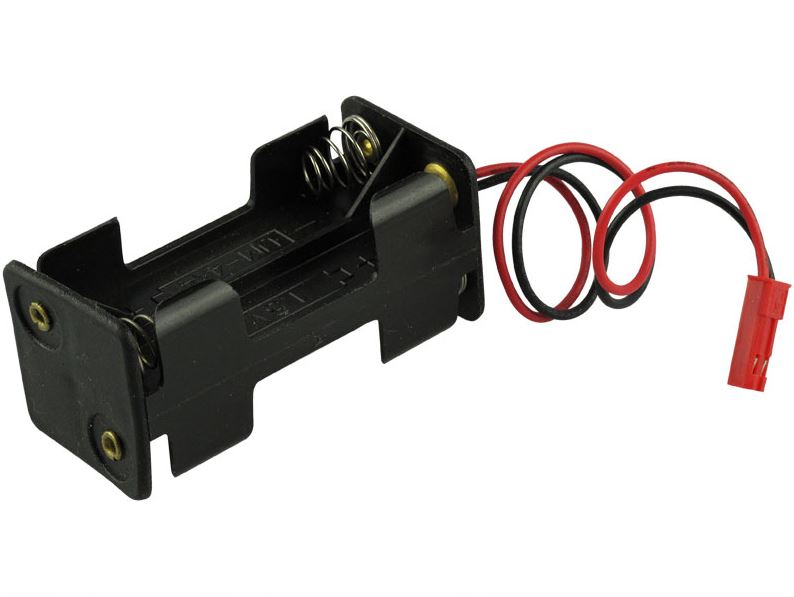 Batteriboks til 4xAA batterier med JST BEC