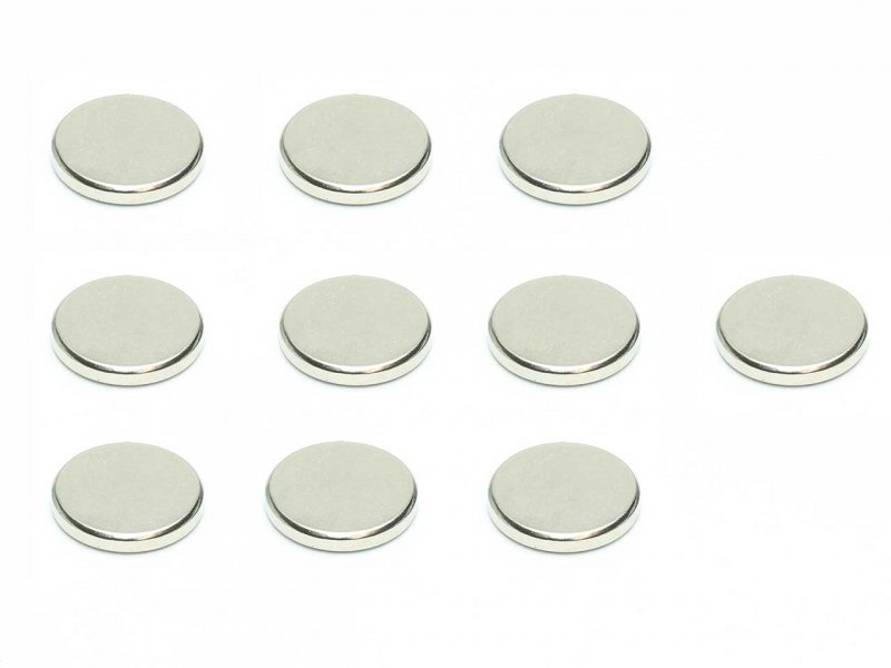 Neodymmagneter Ø 20 × 3 mm (10 stk.)