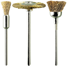 3 assorted brass brushes