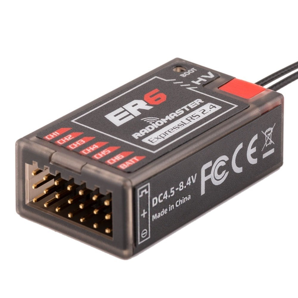 Radiomaster ELRS ER6 6-kanals PWM-modtager 2.4 GHz