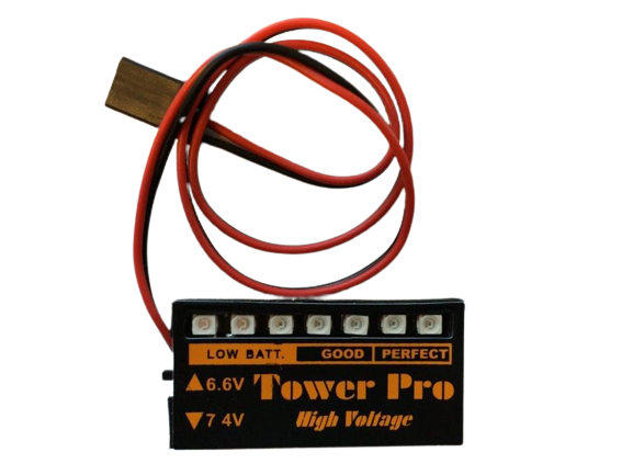 Batteri kontrol til både 6,6 og 7,4 volt